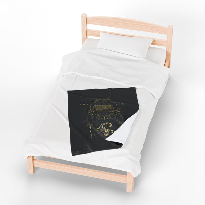 Scorpio Acrostic Poem Velveteen Blanket