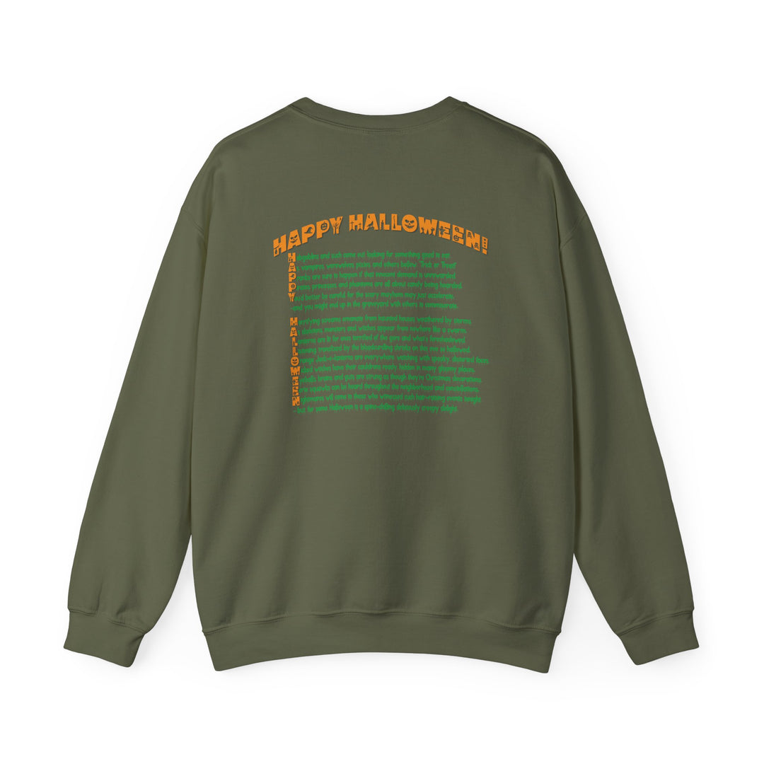 Happy Halloween Acrostic Poem Sweatshirt -  Old Witch