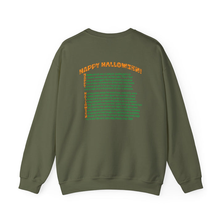 Happy Halloween Acrostic Poem Sweatshirt -  Old Witch