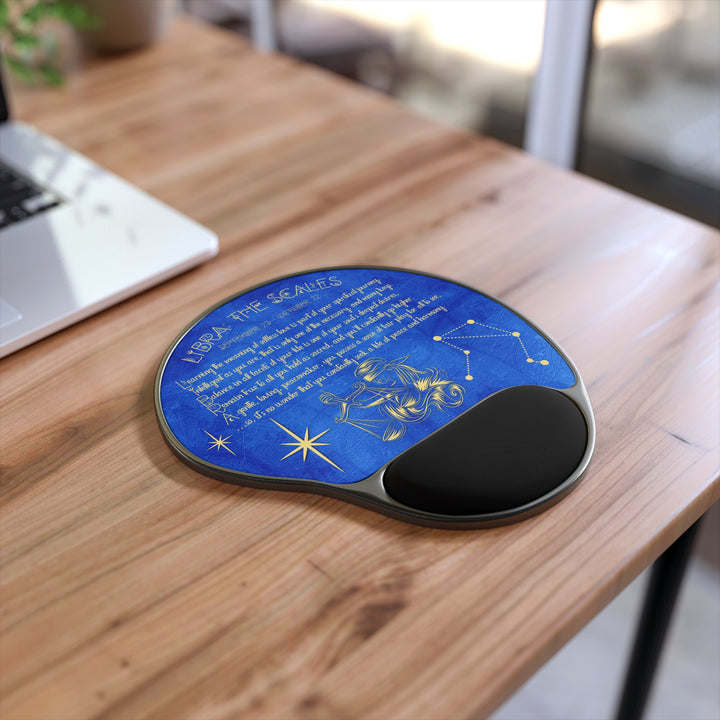 Written in the Stars Mouse Pad With Wrist Rest - Libra