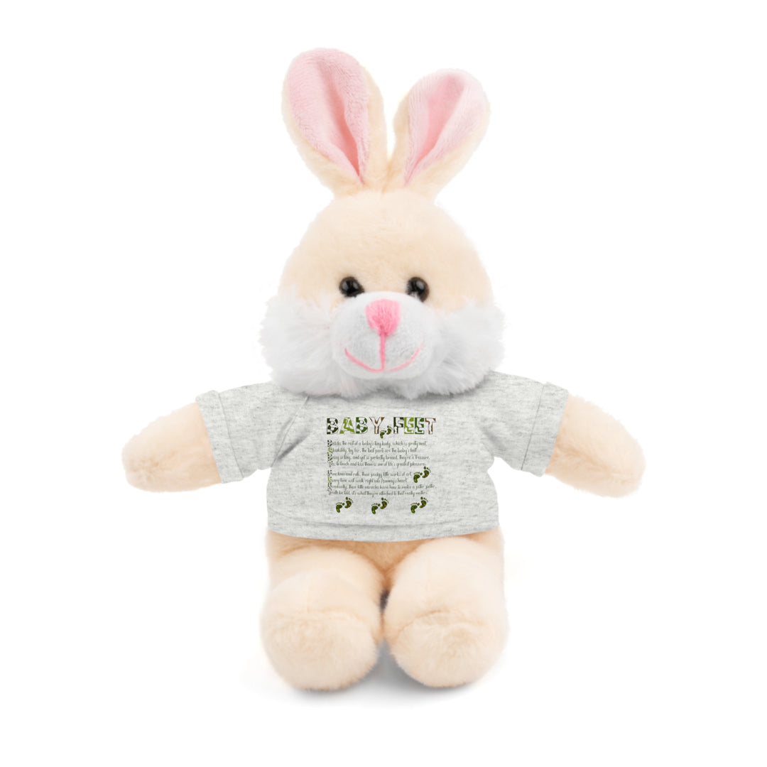 Baby Feet Acrostic Poem Stuffed Animal Collection with T-Shirt - Camo