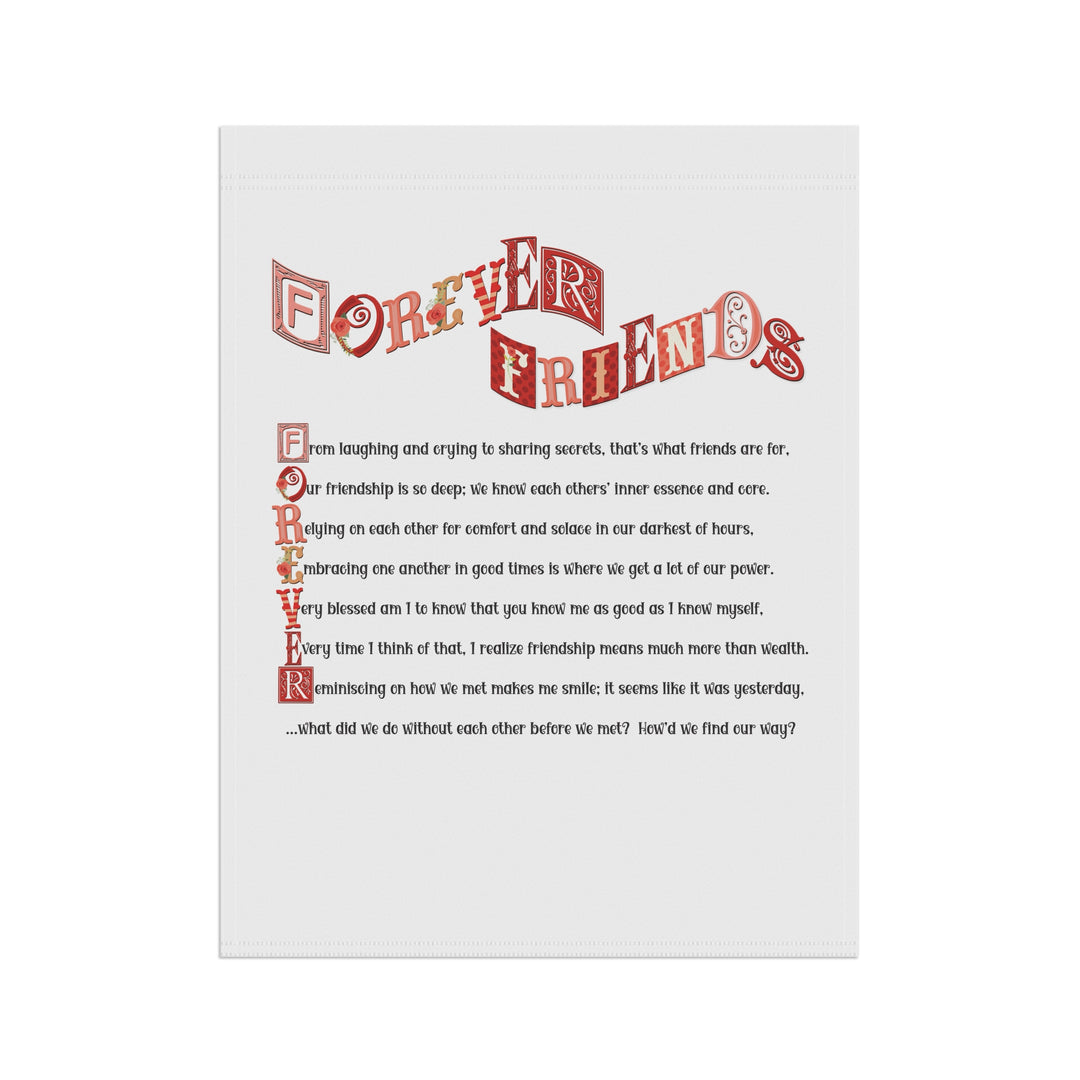 Friends Forever Acrostic Poem outdoor/Garden Banner - Camo
