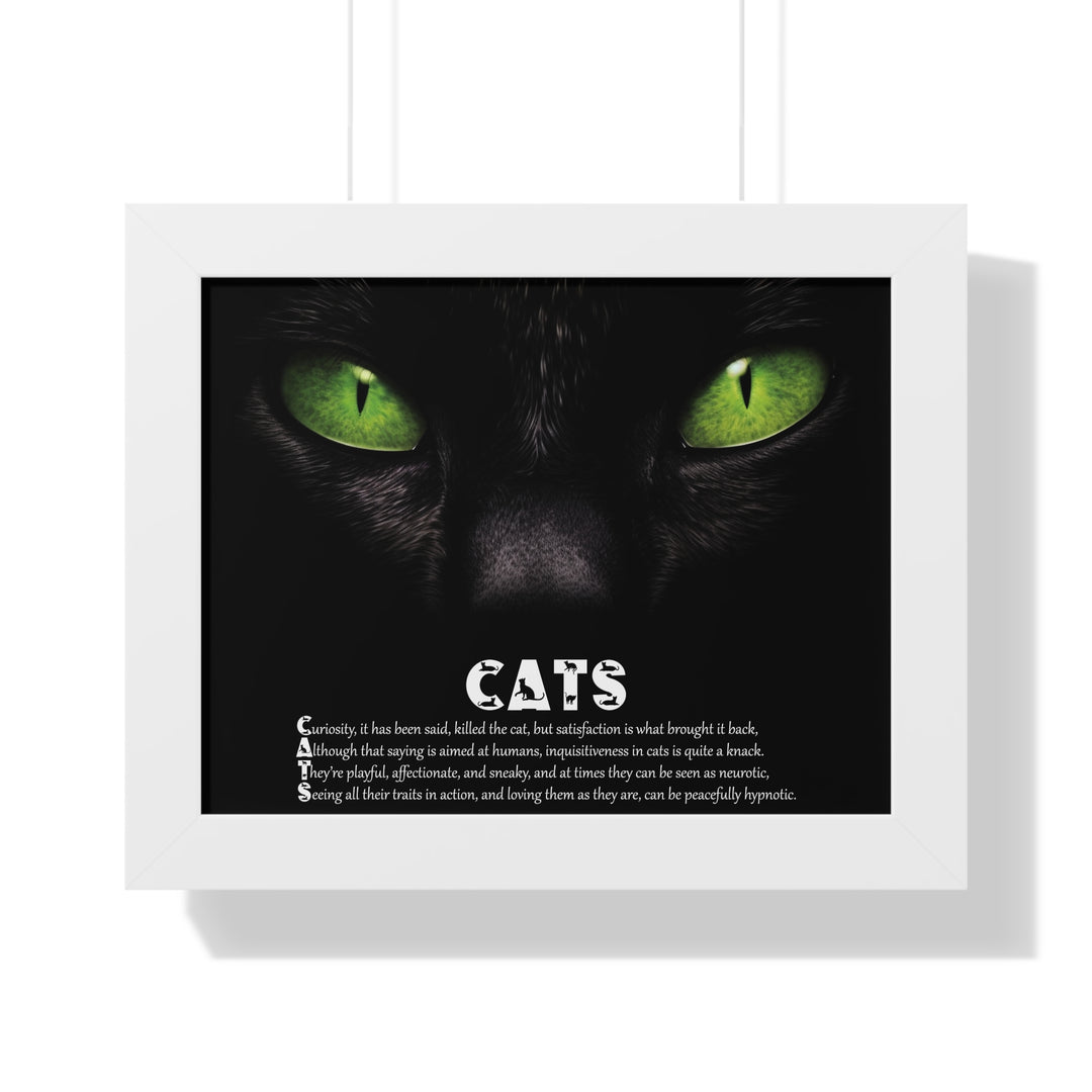It's Just a Phrase "Cats" Framed Acrostic Poem Print