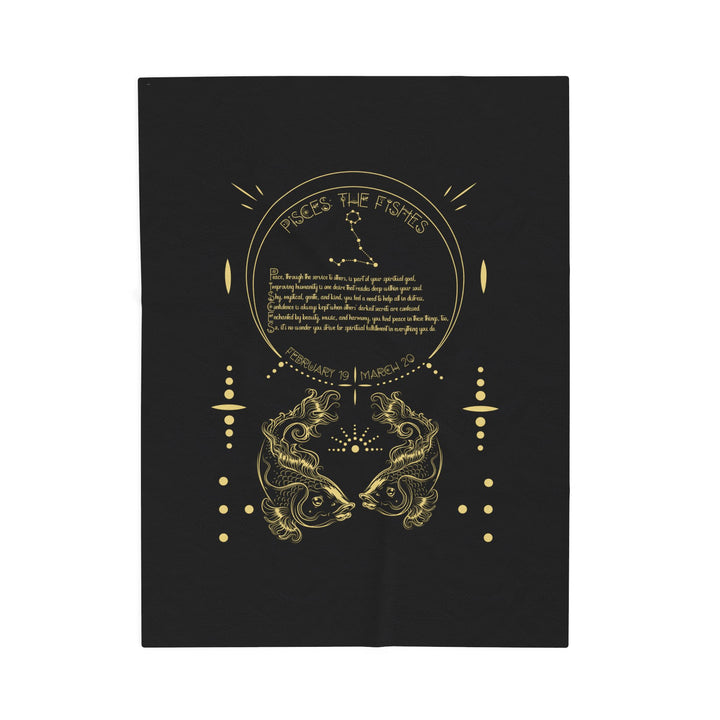 Pisces Acrostic Poem Velveteen Blanket