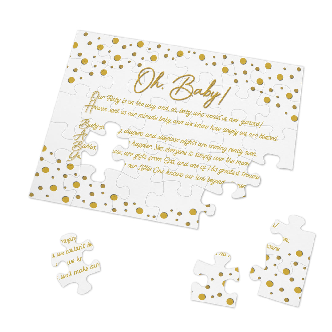 Oh, Baby! Acrostic Poem Jigsaw Puzzle - No Personalization - Tin Box