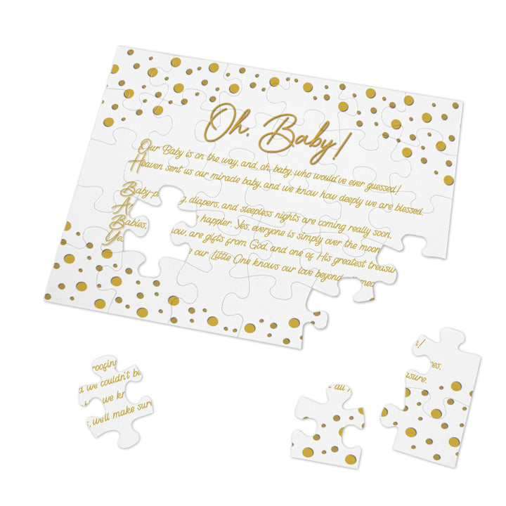 Oh, Baby! Acrostic Poem Jigsaw Puzzle - No Personalization - Tin Box