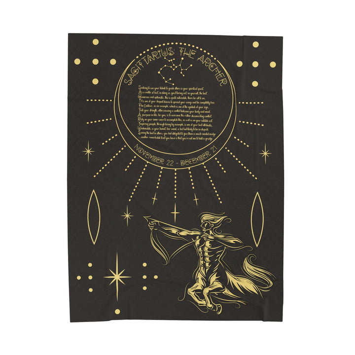 Sagittarius Acrostic Poem Velveteen Blanket