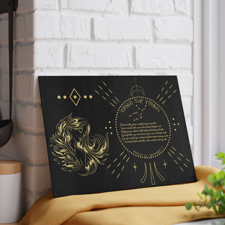 Virgo Acrostic Poem Glass Cutting Board