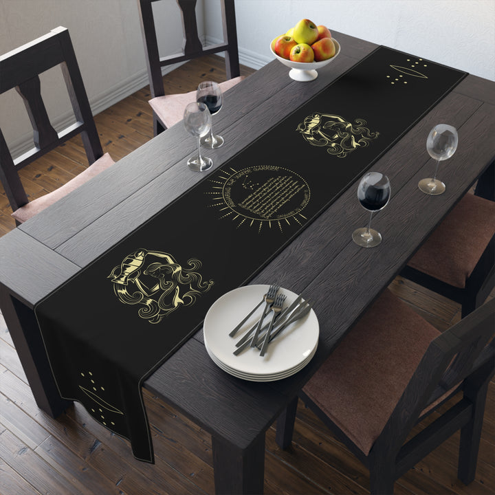Aquarius Acrostic Poem Table Runner