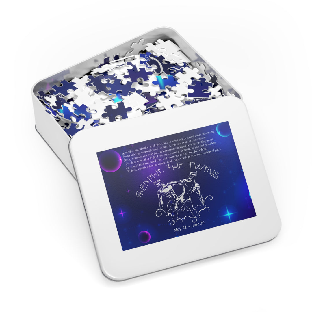 Gemni Acrostic Poem Puzzle - Tin Box