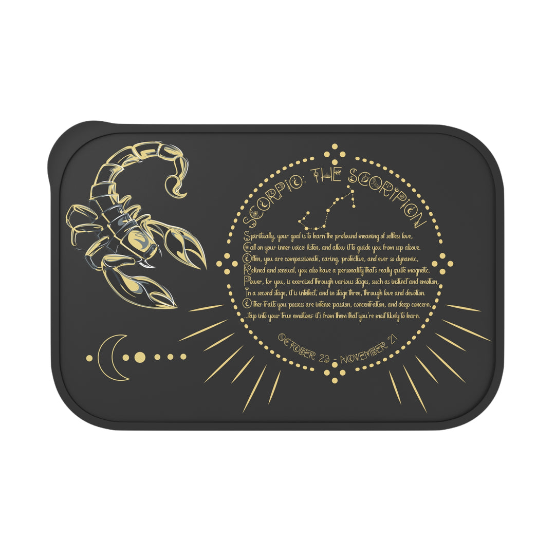 Scorpio Acrostic Poem Bento Lunch Box - Black