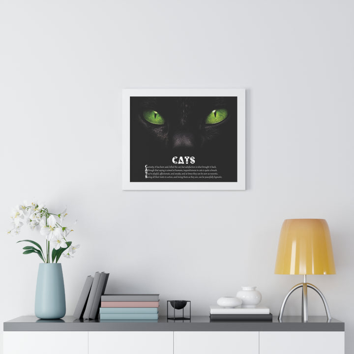 It's Just a Phrase "Cats" Framed Acrostic Poem Print