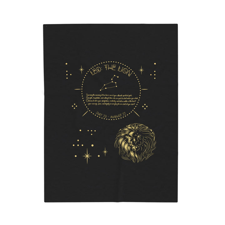 Leo Acrostic Poem Velveteen Plush Blanket