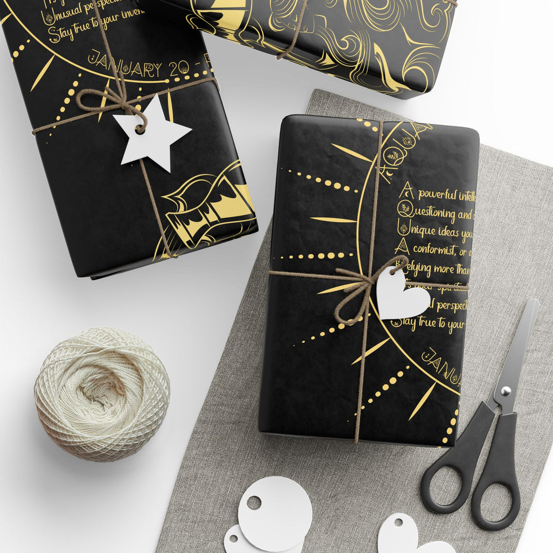 Aquarius Acrostic Poem Chic Gift Wrapping Paper