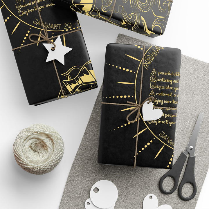 Aquarius Acrostic Poem Chic Gift Wrapping Paper