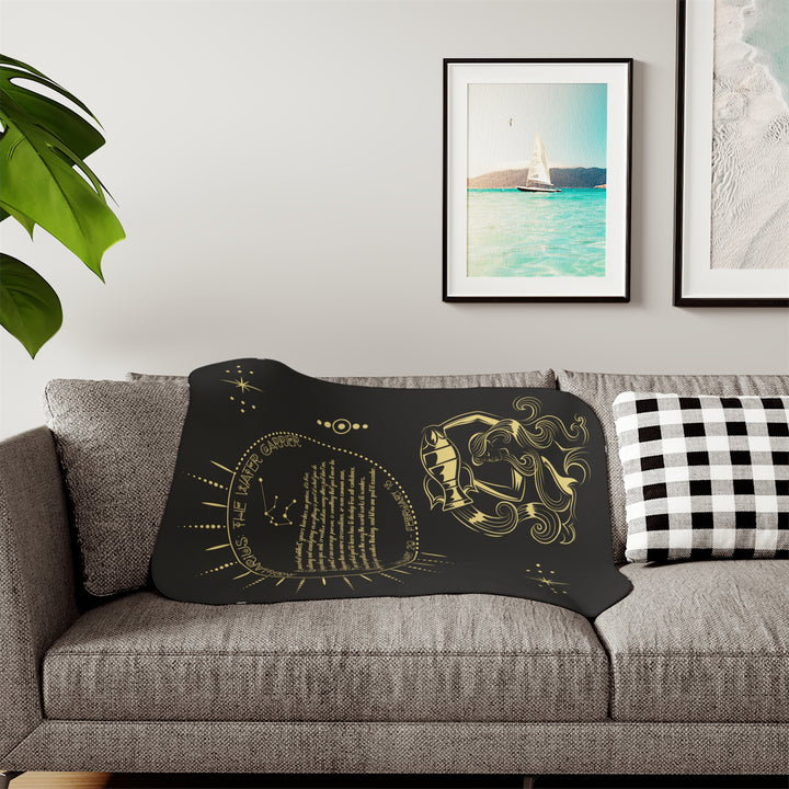 Written in the Stars Sherpa Blanket - Aquarius