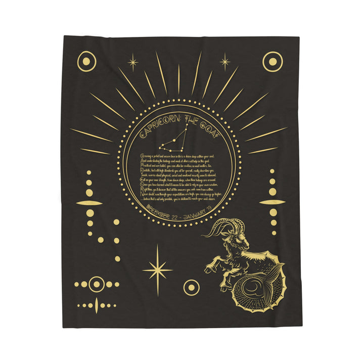 Capricorn Acrostic Poem Velveteen Blanket