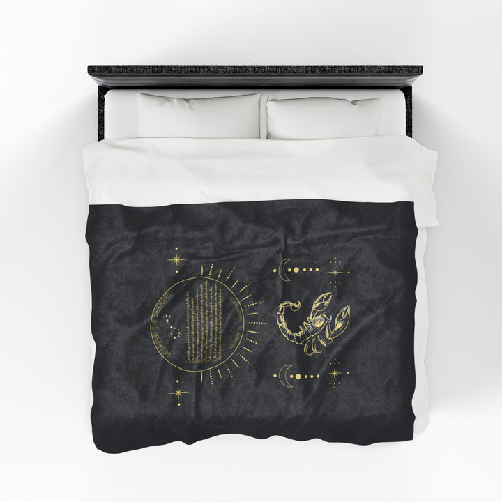 Scorpio Acrostic Poem Velveteen Blanket