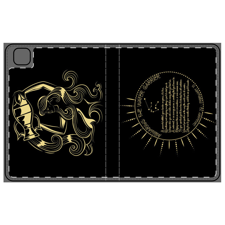 Aquarius Acrostic Poem Elegant Tablet Folio Case