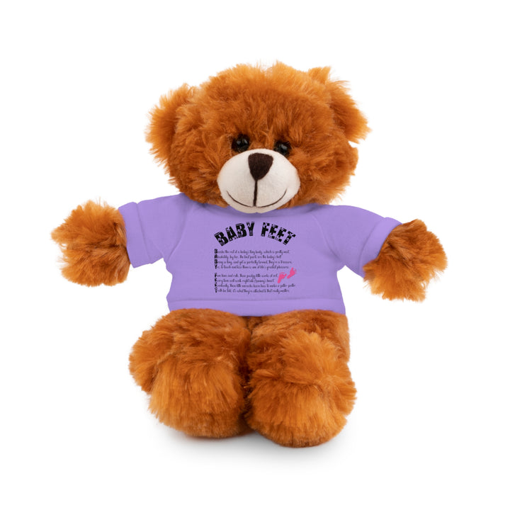 Baby Feet Acrostic Poem Stuffed Animal Collection with T-Shirt - Pink Footprints
