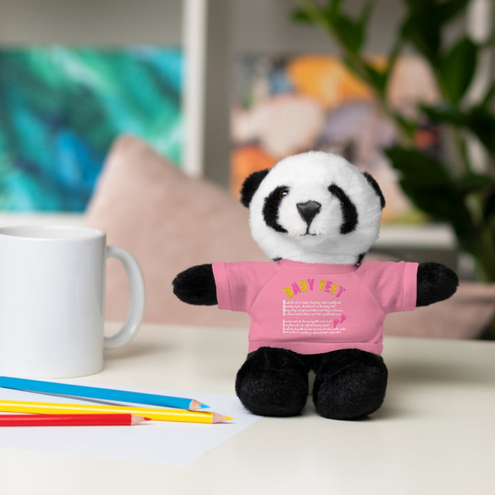 Baby Steps Stuffed Animals with Tee - Baby Feet - Pink Footprints