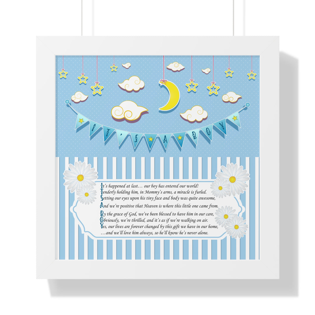 Baby Steps "It's a Boy" Framed Print Collection - No Personalization