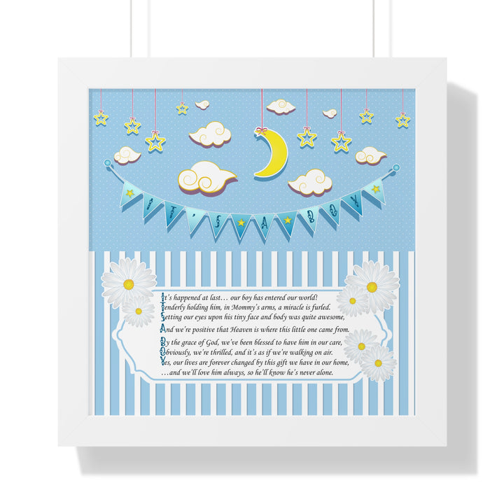 Baby Steps "It's a Boy" Framed Print Collection - No Personalization