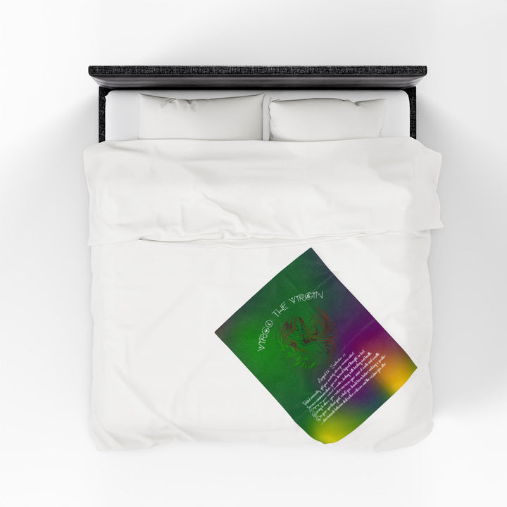 Virgo Acrostic Poem Velveteen Plush Blanket - Colored
