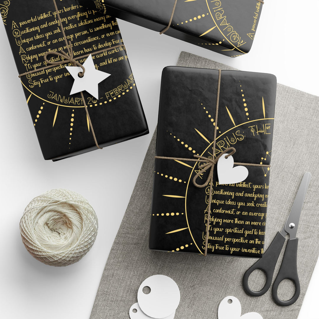 Aquarius Acrostic Poem Chic Gift Wrapping Paper
