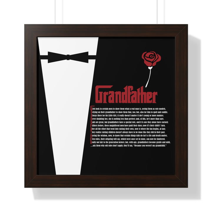 It's Just a Phrase "Grandfather" Framed Acrostic Poem Print