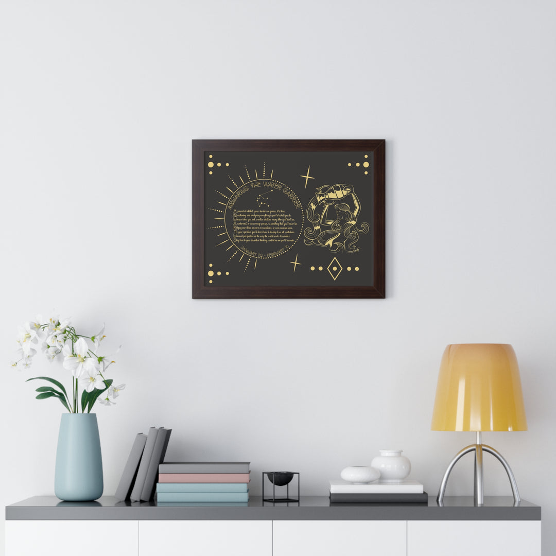 Written in the Stars Framed Acrostic Poem Print - Aquarius