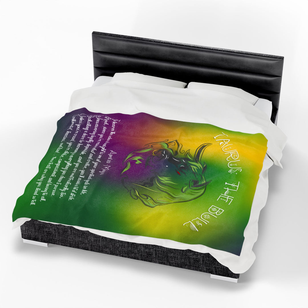 Taurus Acrostic Poem Velveteen Plush Blanket