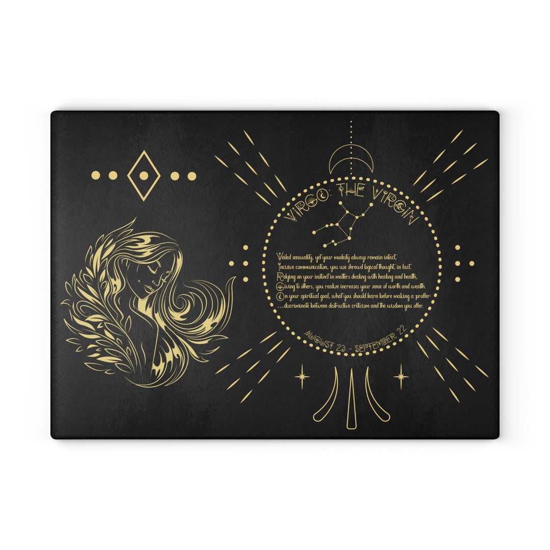 Virgo Acrostic Poem Glass Cutting Board