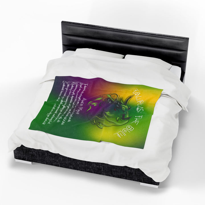 Taurus Acrostic Poem Velveteen Plush Blanket
