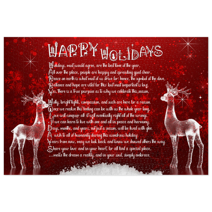 It's Just a Phrase Acrostic Poem Jigsaw Puzzle - Happy Holidays