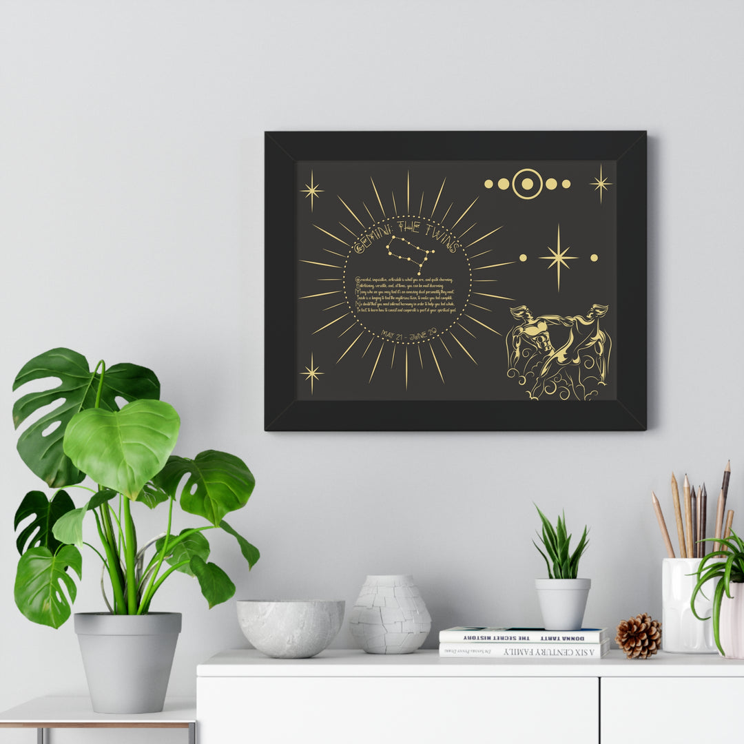 Gemini Framed Acrostic Poem Print