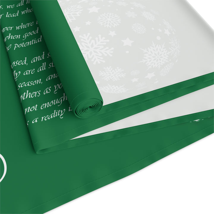 Joy to the World Acrostic Poem Table Runner - Green-Ornaments