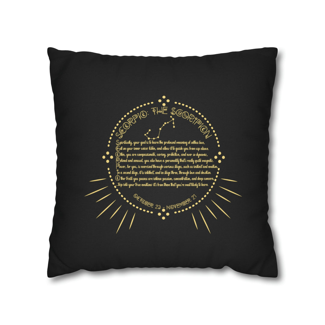 Written in the Stars Pillowcase/Cover Spelling Out "Scorpio"