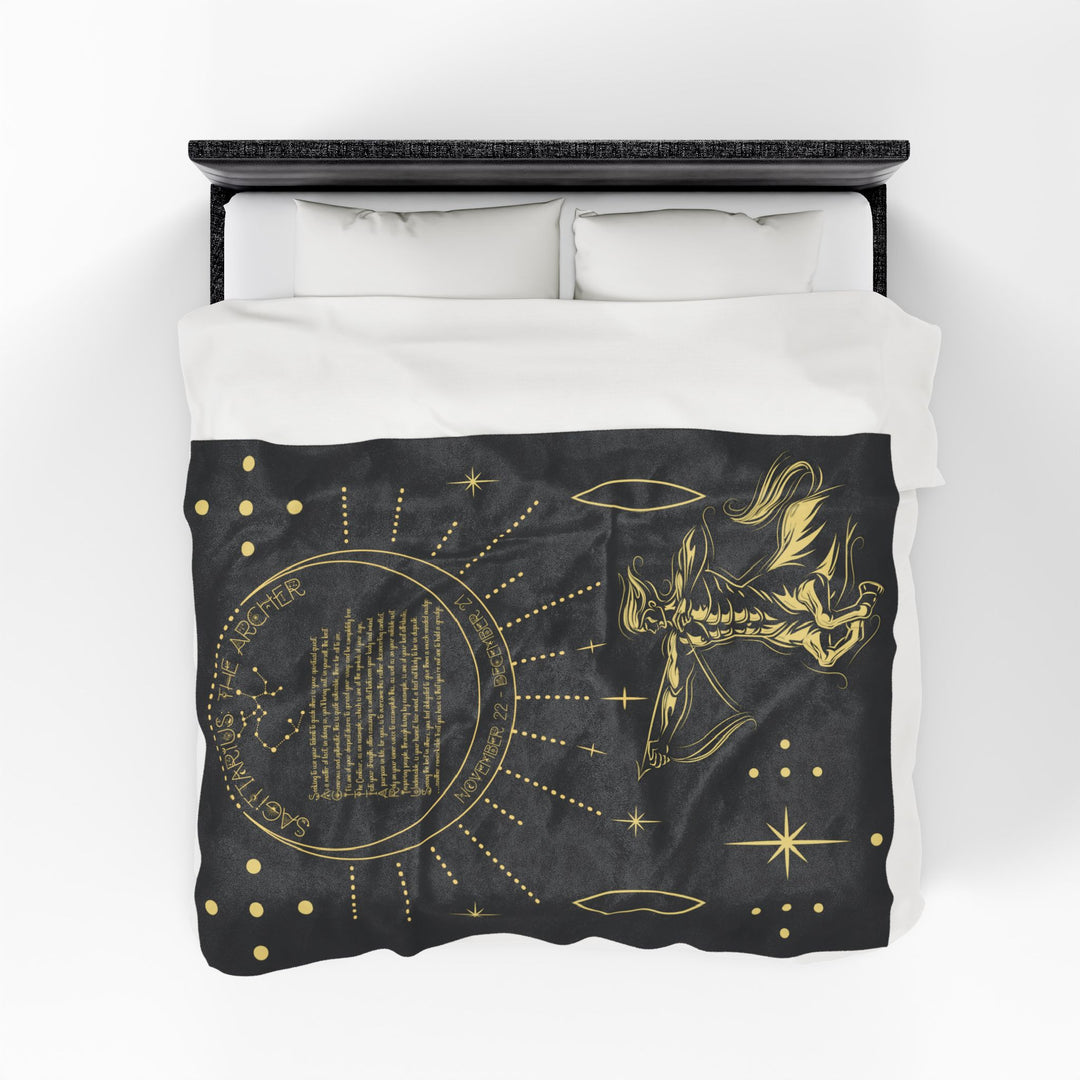 Sagittarius Acrostic Poem Velveteen Blanket
