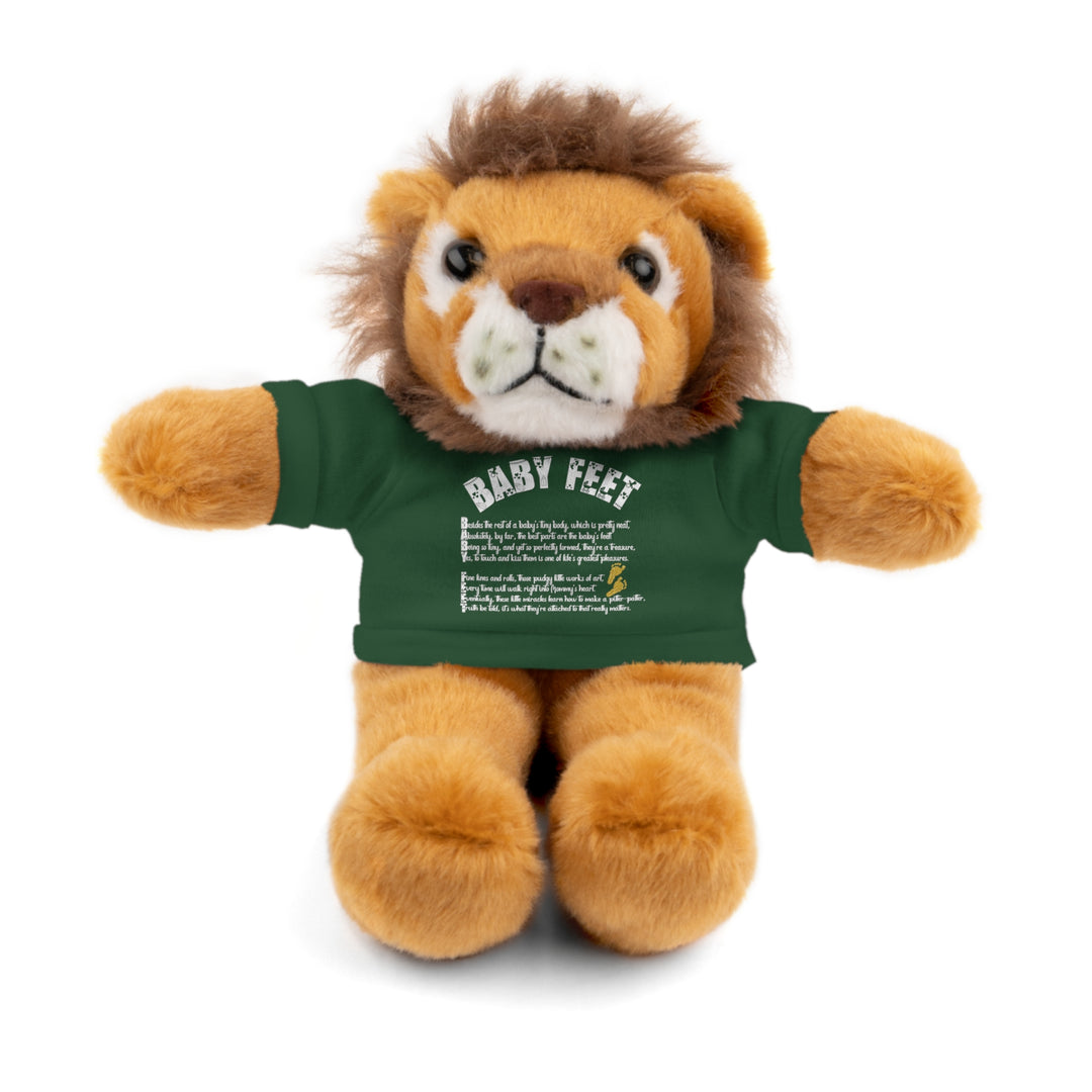 Baby Feet Acrostic Poem Stuffed Animals with Tee - Baby Feet - Gold Footprints
