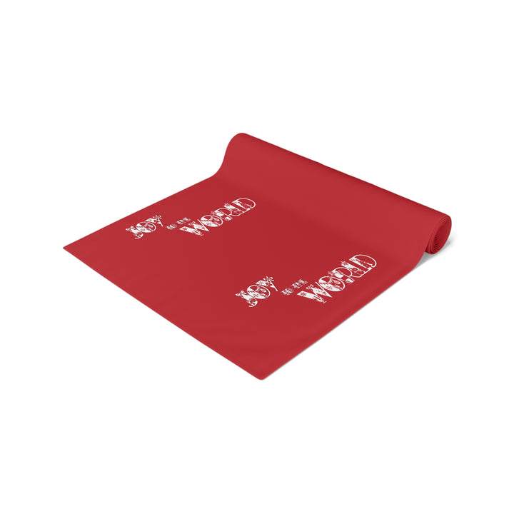 Joy to the World Acrostic Poem Table Runner - Red-Ornaments