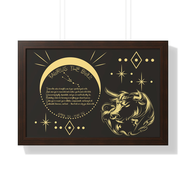 Written in the Stars Framed Acrostic Poem Print - Taurus