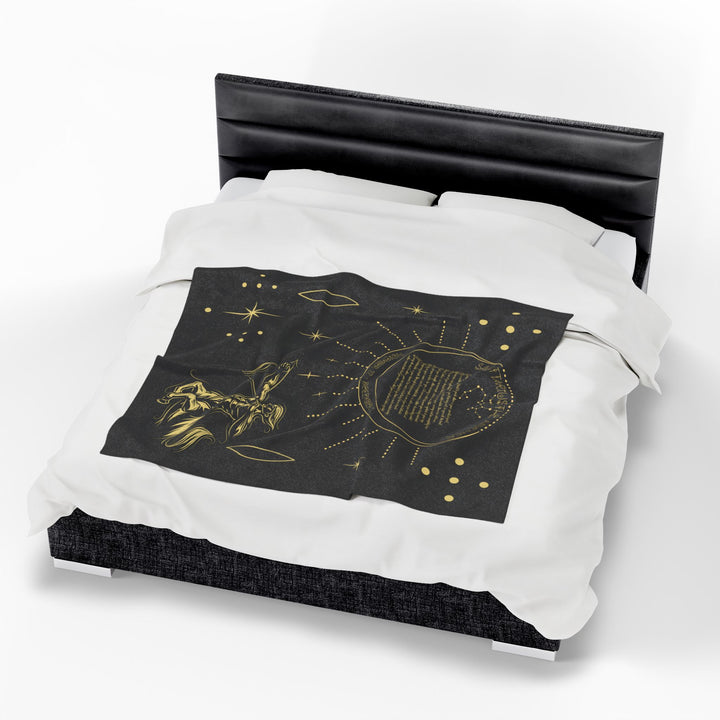 Sagittarius Acrostic Poem Velveteen Blanket