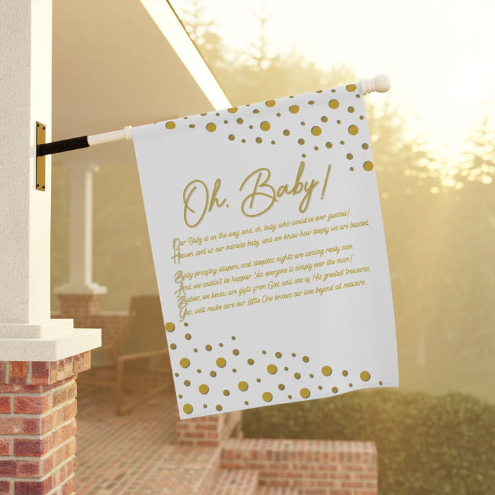 Oh, Baby! Acrostic Poem outdoor/Garden Banner