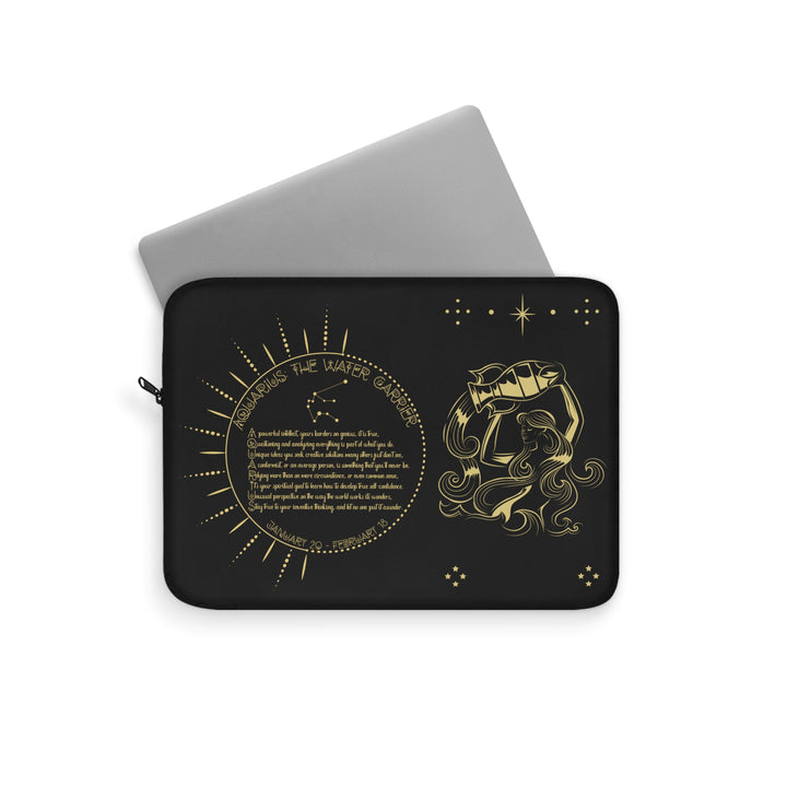 Aquarius Acrostic Poem Laptop Sleeve
