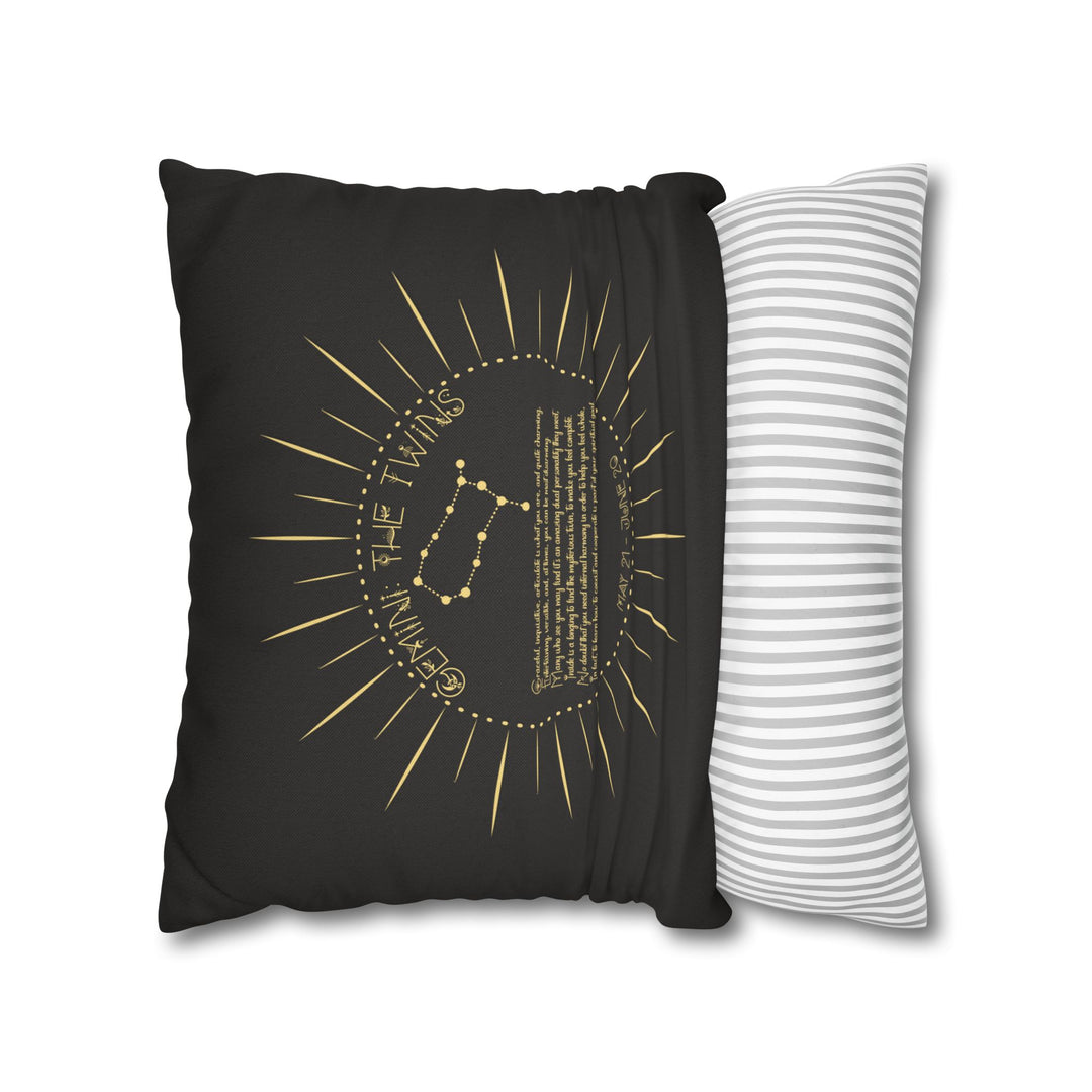 Gemini Acrostic Poem Pillow Cover