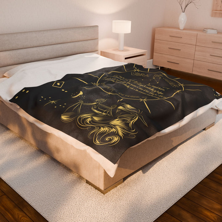 Libra Acrostic Poem Velveteen Blanket