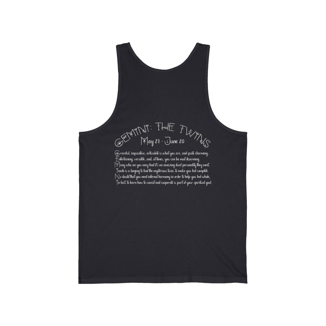 “Gemini”  Unisex Acrostic Poem Jersey Tank