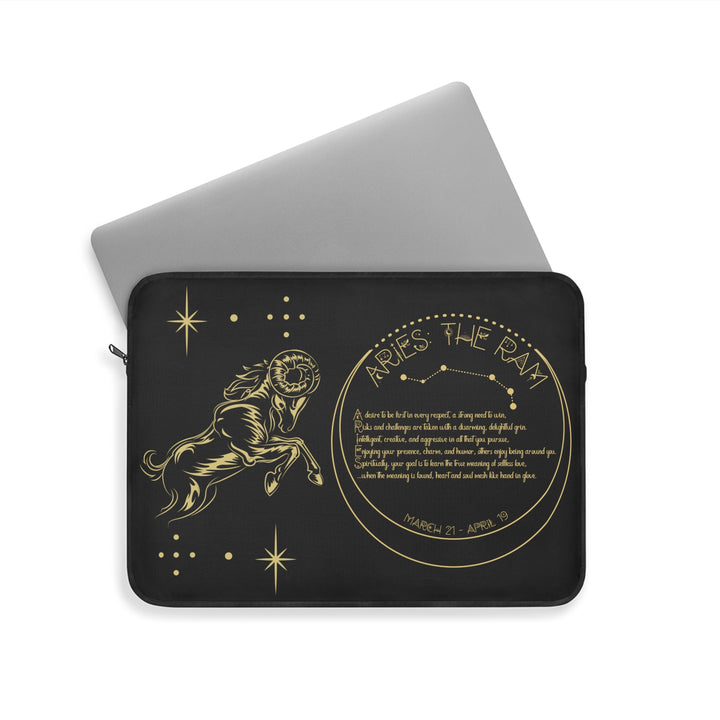 Aries Acrostic Poem Laptop Sleeve