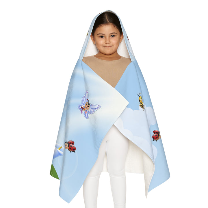 Namesakes Youth Hooded Towel - Flowers and Insects